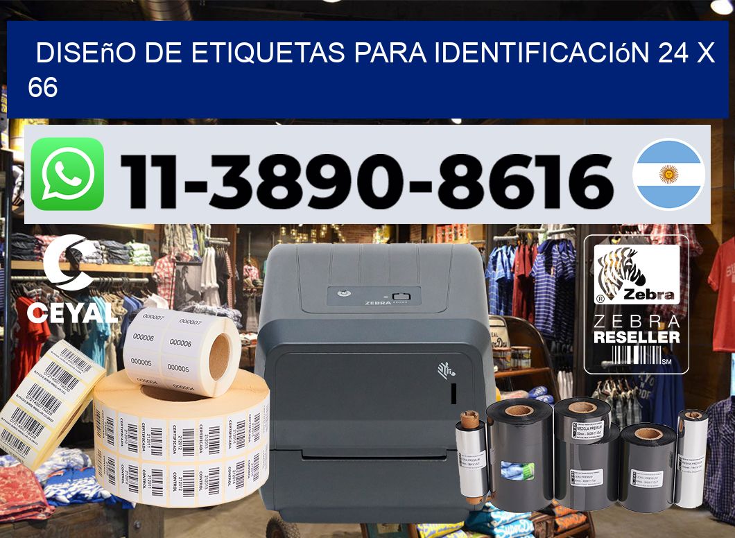diseño de etiquetas para identificación 24 x 66