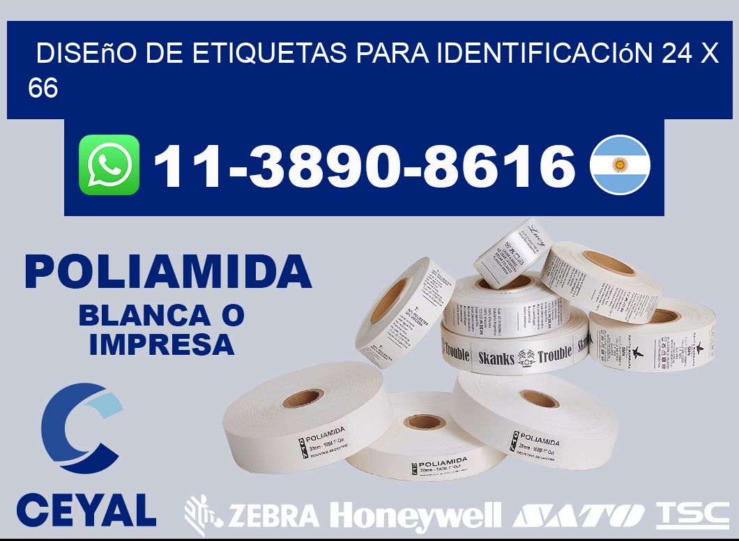 diseño de etiquetas para identificación 24 x 66