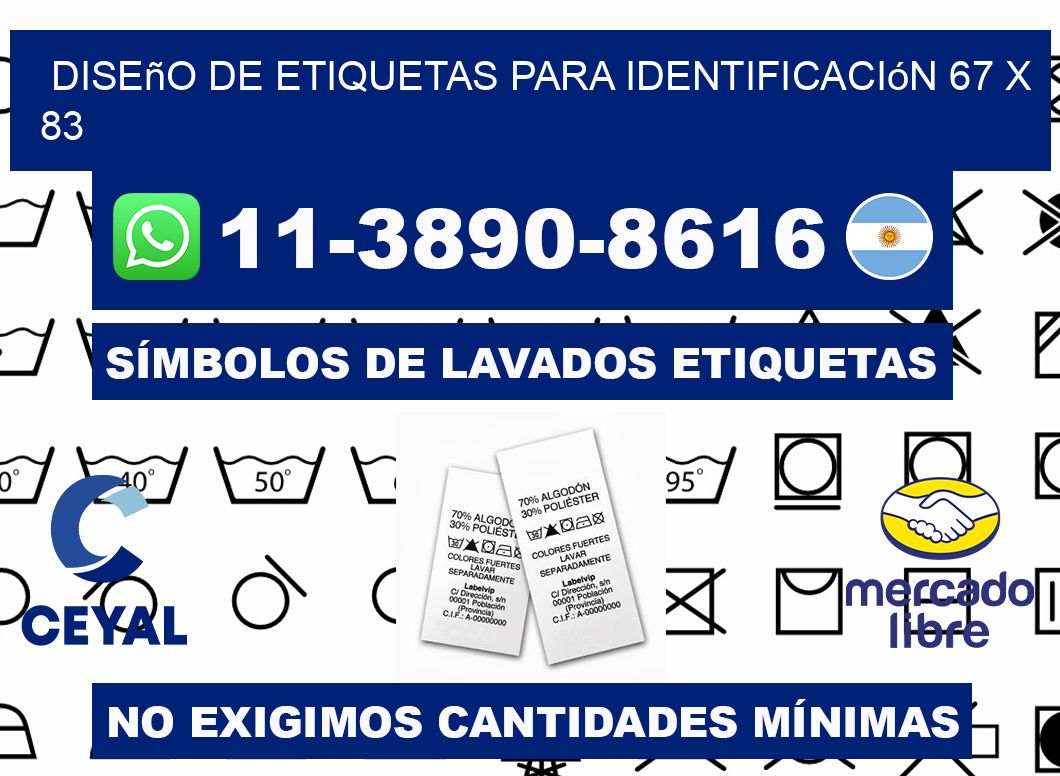 diseño de etiquetas para identificación 67 x 83