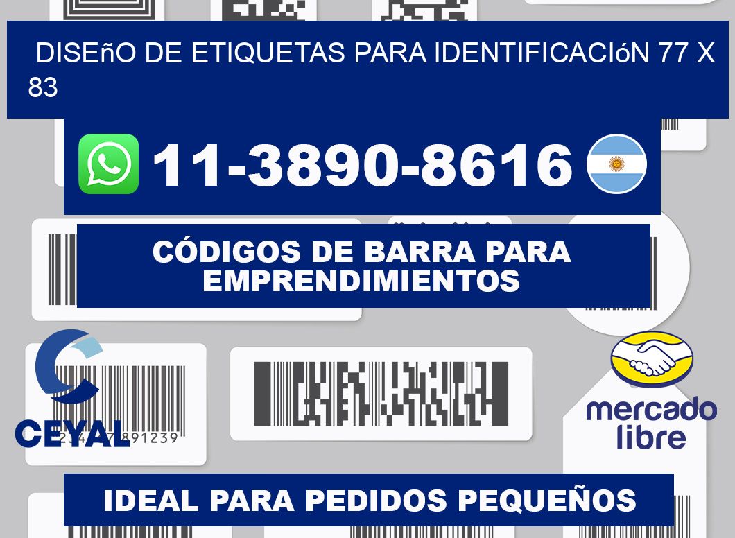 diseño de etiquetas para identificación 77 x 83