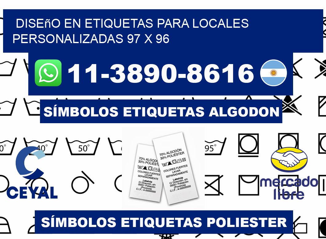 diseño en etiquetas para locales personalizadas 97 x 96