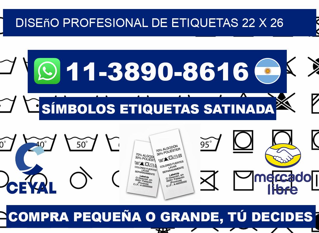 diseño profesional de etiquetas 22 x 26