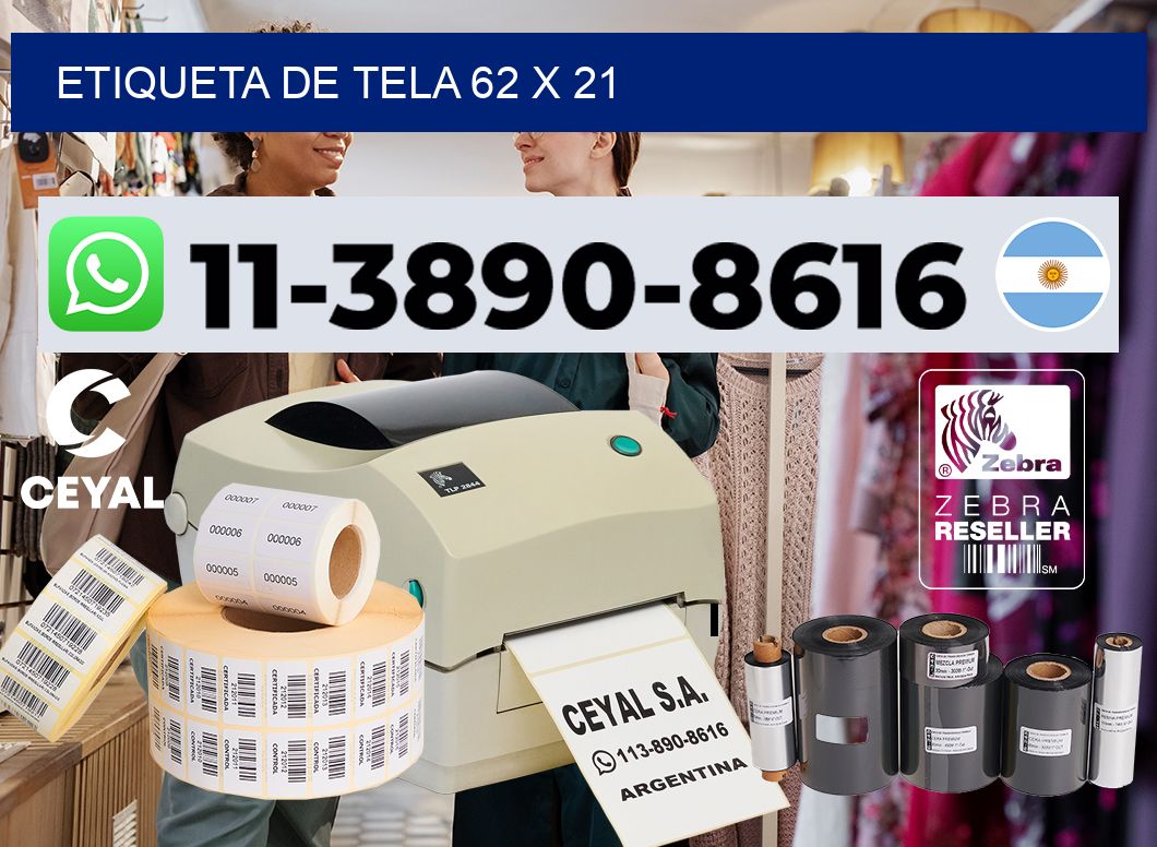 etiqueta de tela 62 x 21