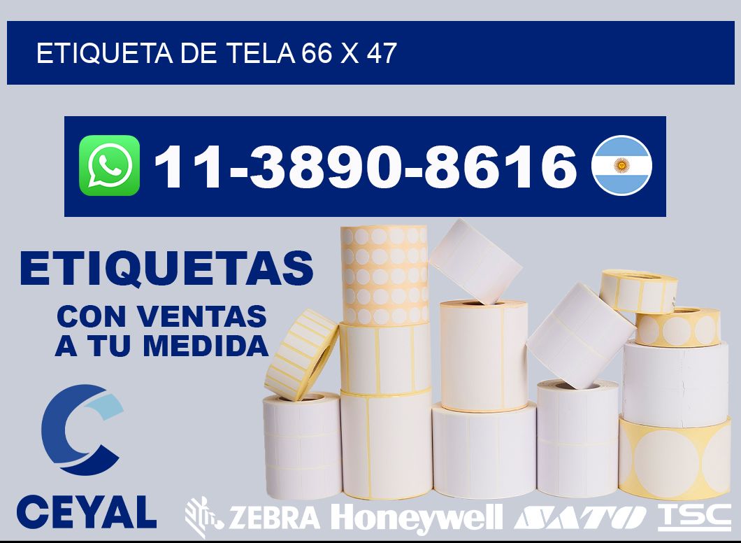 etiqueta de tela 66 x 47