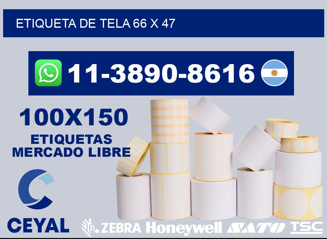 etiqueta de tela 66 x 47
