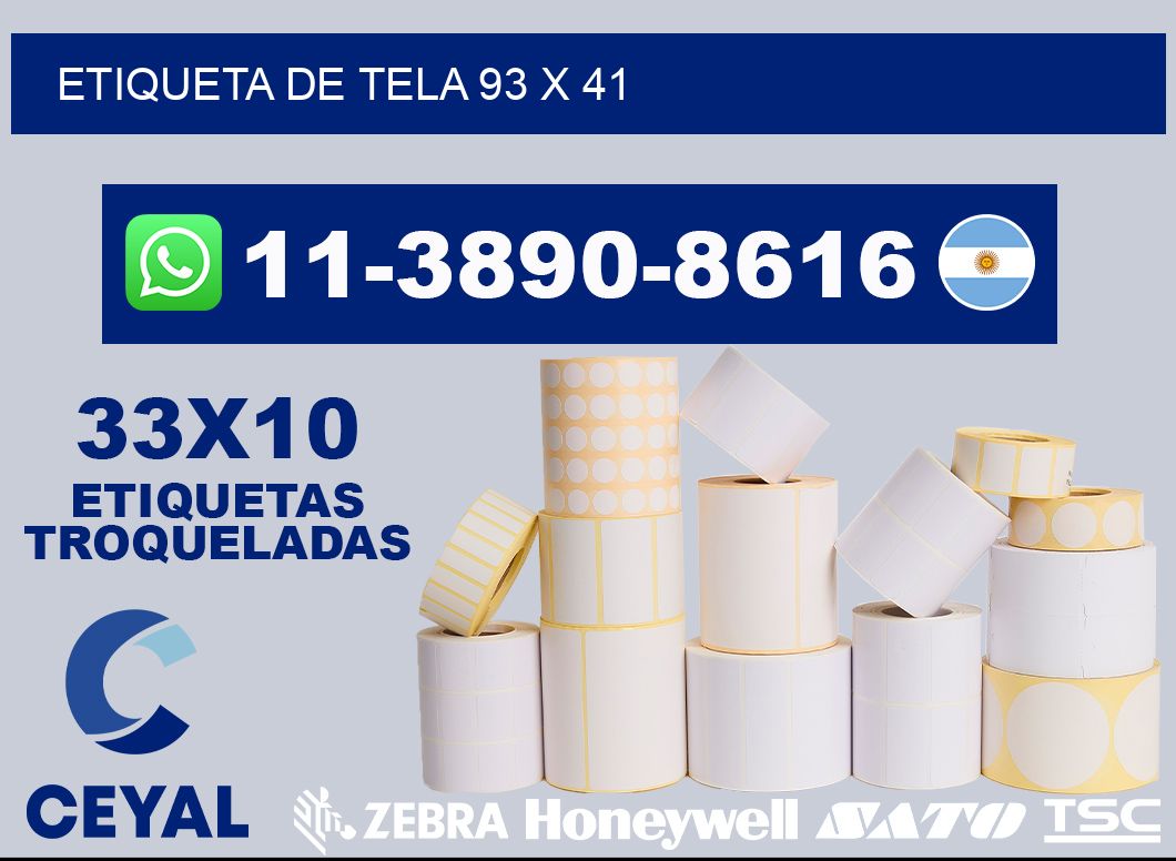 etiqueta de tela 93 x 41