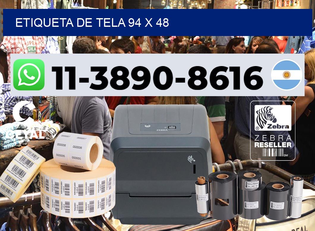 etiqueta de tela 94 x 48
