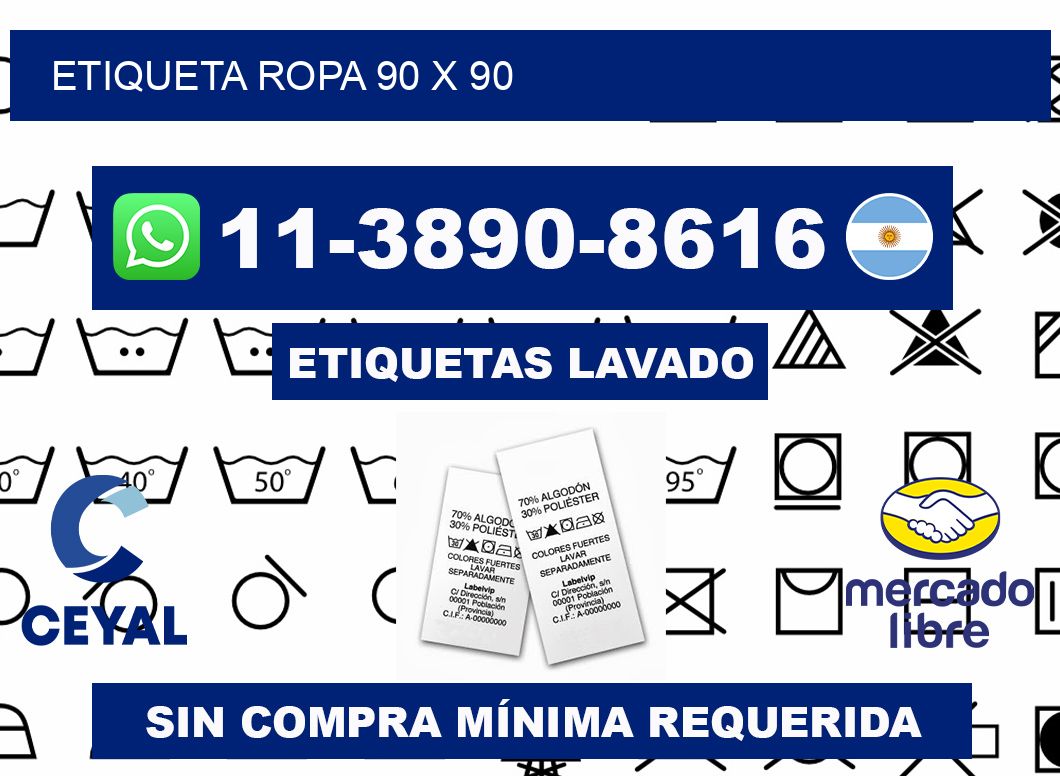 etiqueta ropa 90 x 90