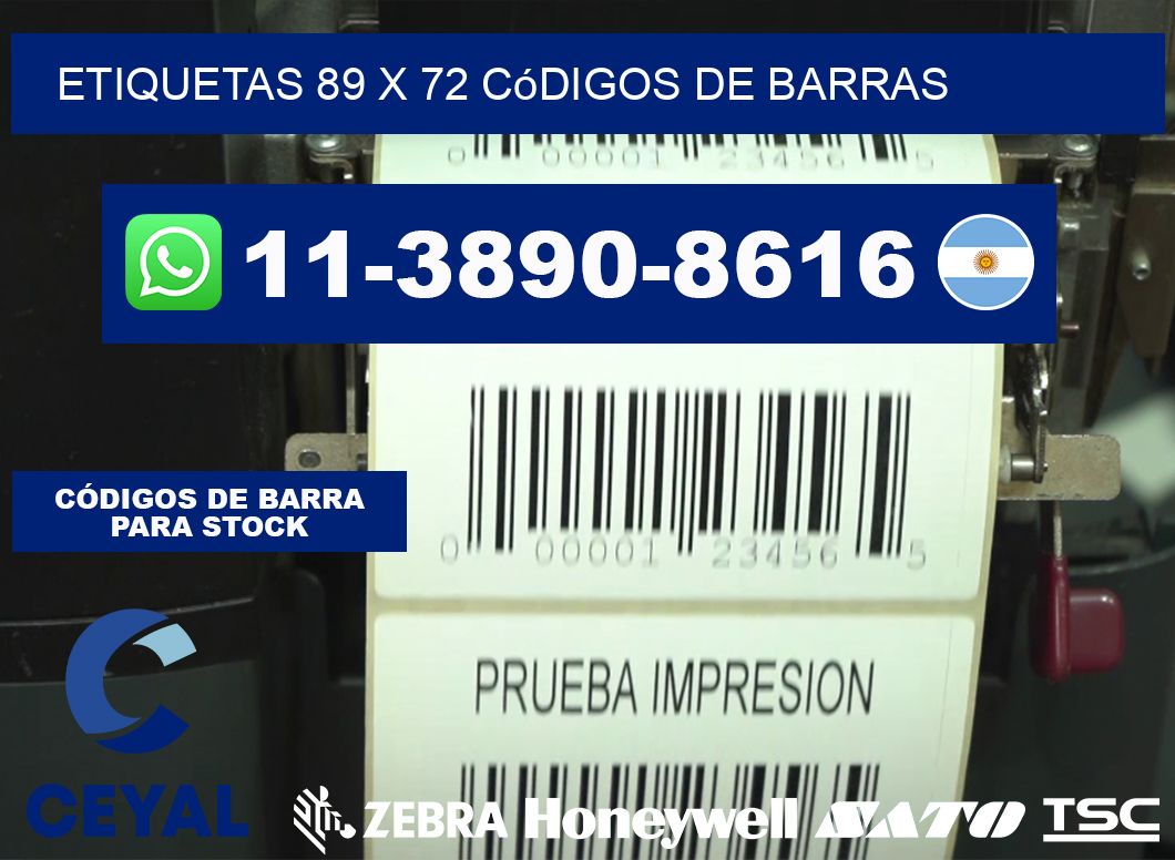 etiquetas 89 x 72 códigos de barras
