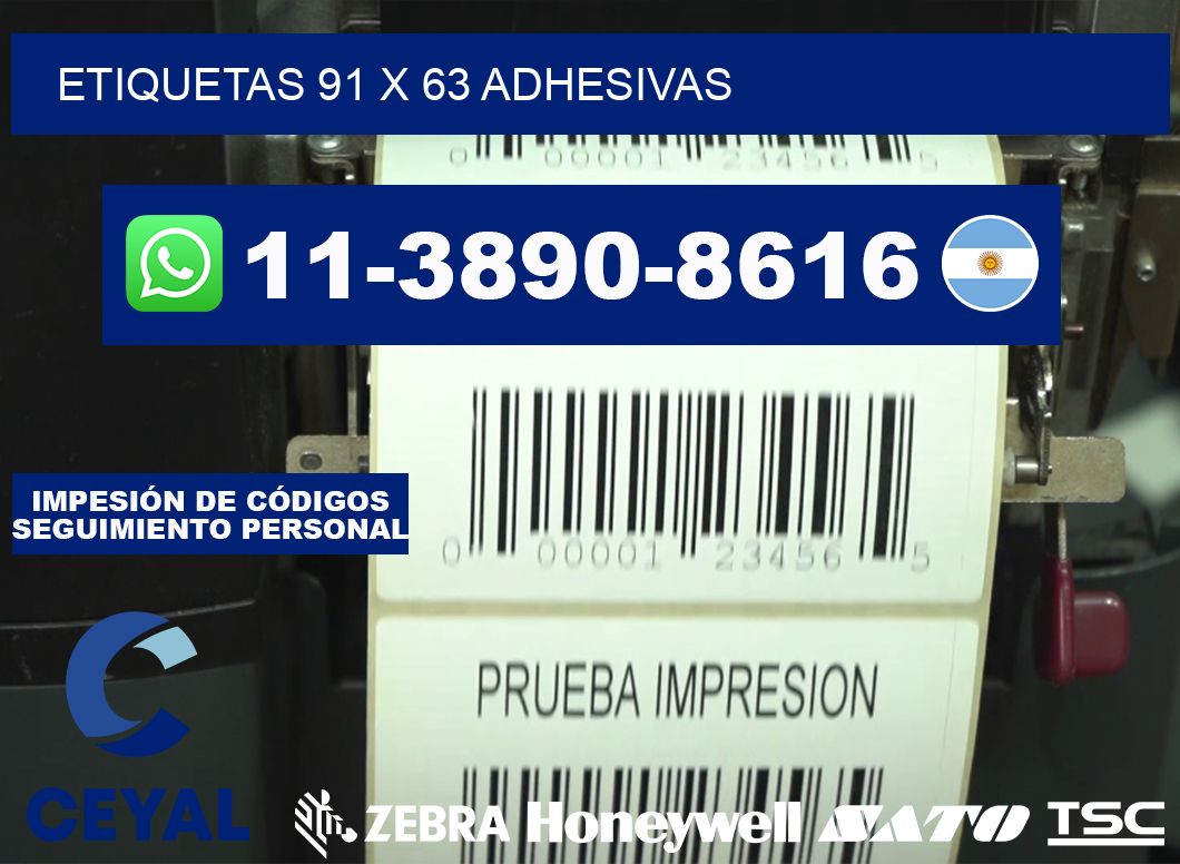 etiquetas 91 x 63 adhesivas