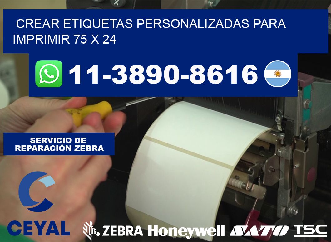 Crear etiquetas personalizadas para imprimir 75 x 24