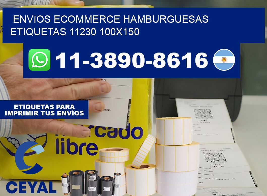 Envíos Ecommerce hamburguesas etiquetas 11230 100×150