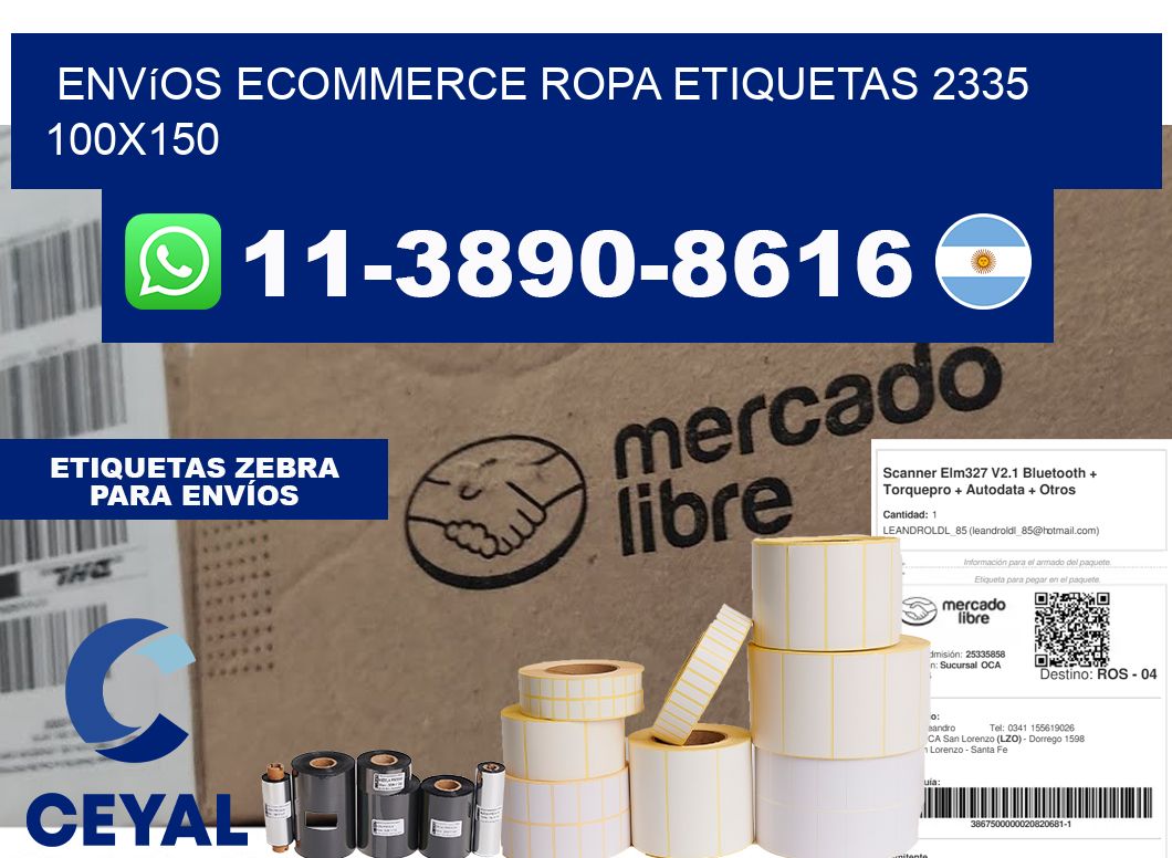 Envíos Ecommerce ropa etiquetas 2335 100x150