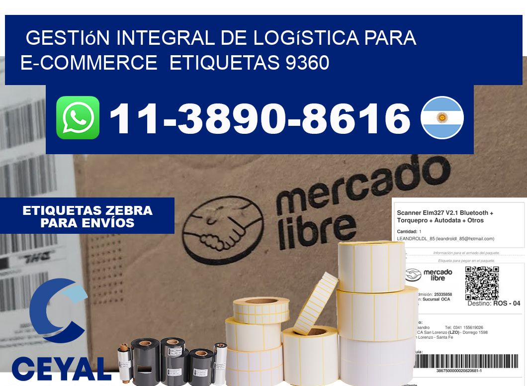 Gestión integral de logística para e-commerce  etiquetas 9360