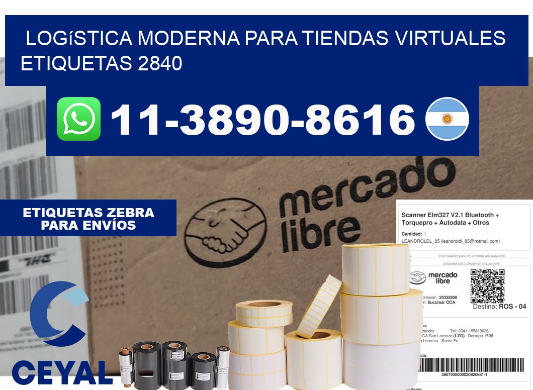 Logística moderna para tiendas virtuales etiquetas 2840