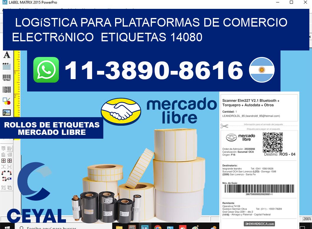 Logística para plataformas de comercio electrónico  etiquetas 14080