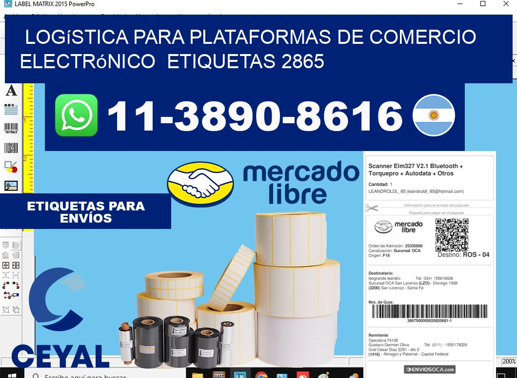 Logística para plataformas de comercio electrónico  etiquetas 2865