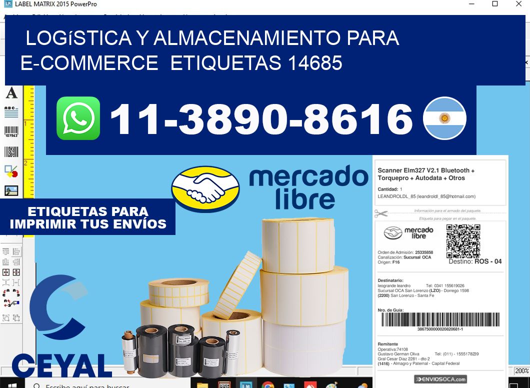 Logística y almacenamiento para e-commerce  etiquetas 14685