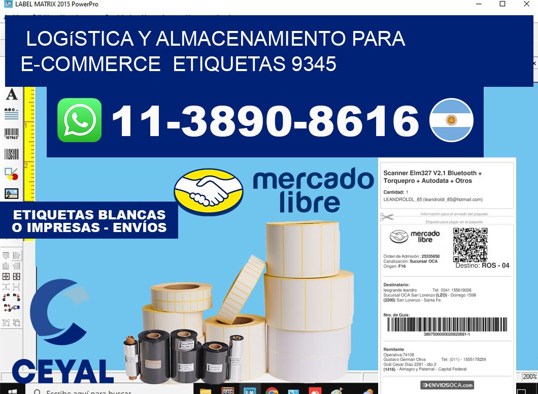 Logística y almacenamiento para e-commerce  etiquetas 9345