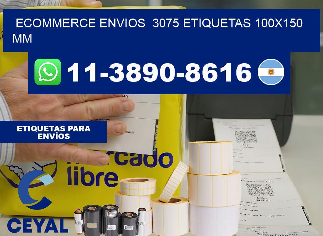 ecommerce envios  3075 etiquetas 100×150 mm