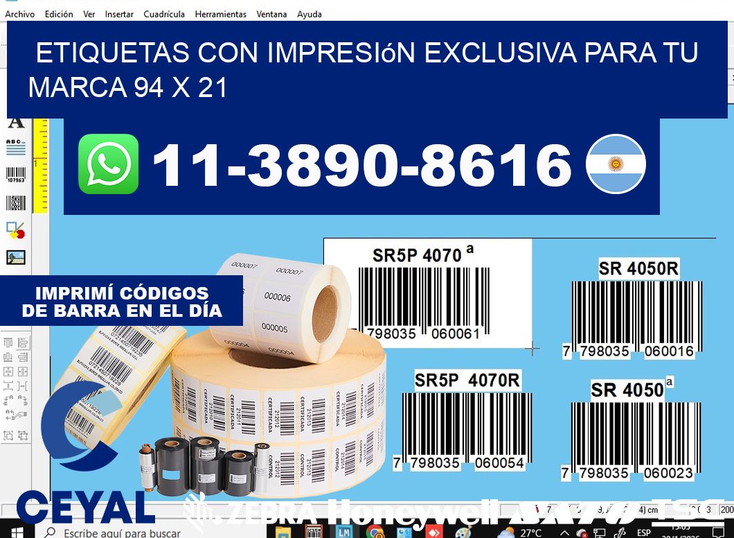 etiquetas con impresión exclusiva para tu marca 94 x 21
