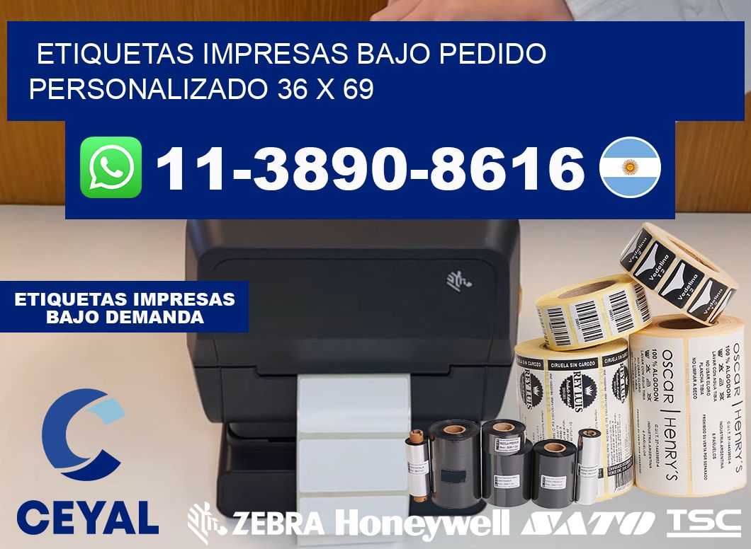 etiquetas impresas bajo pedido personalizado 36 x 69