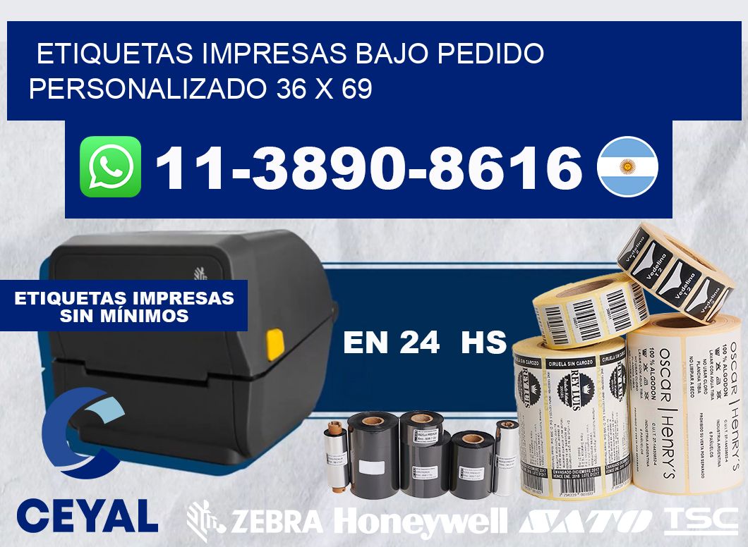 etiquetas impresas bajo pedido personalizado 36 x 69