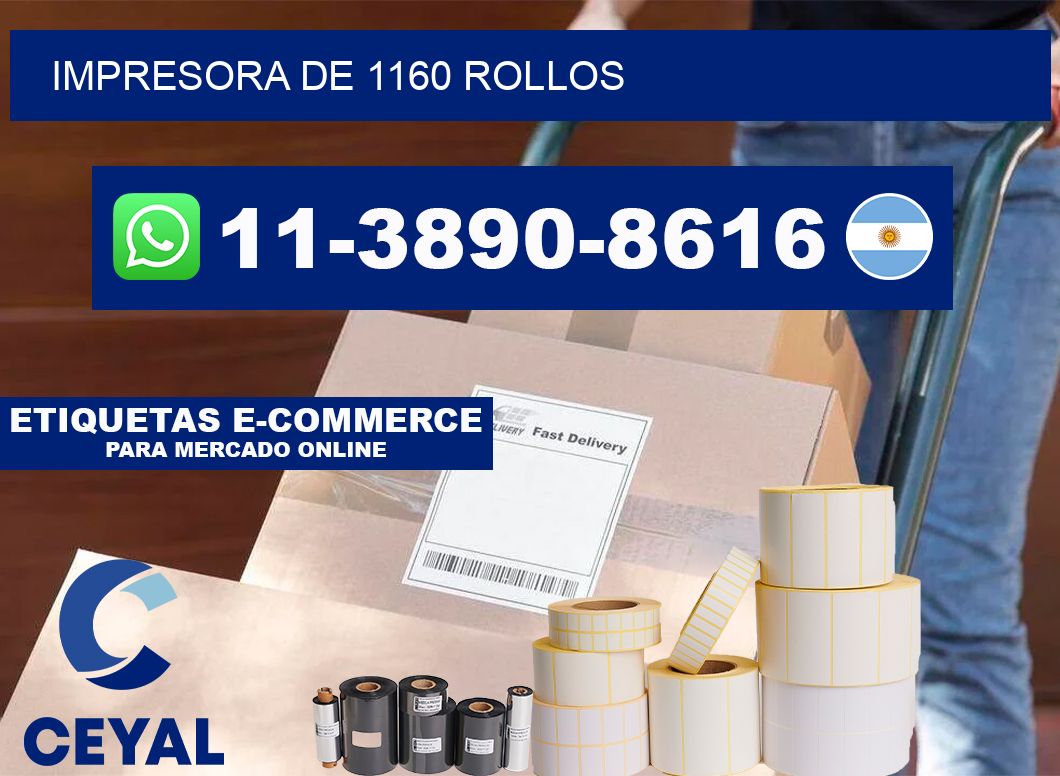 impresora de 1160 rollos
