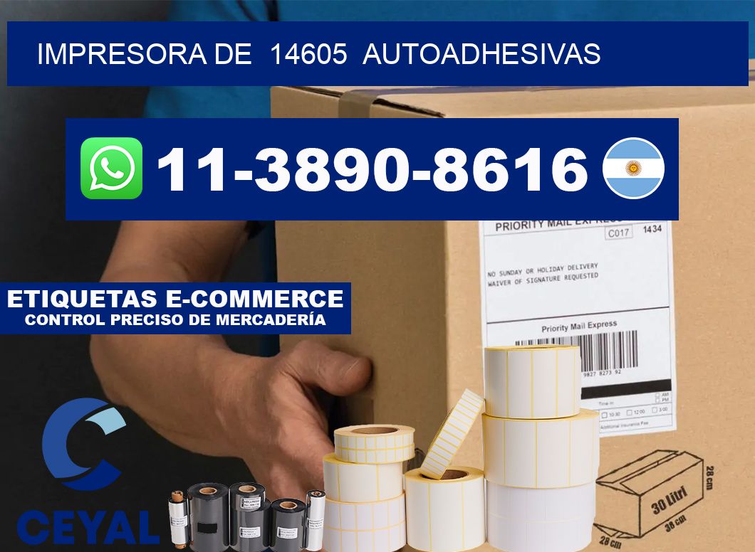 impresora de 14605 autoadhesivas