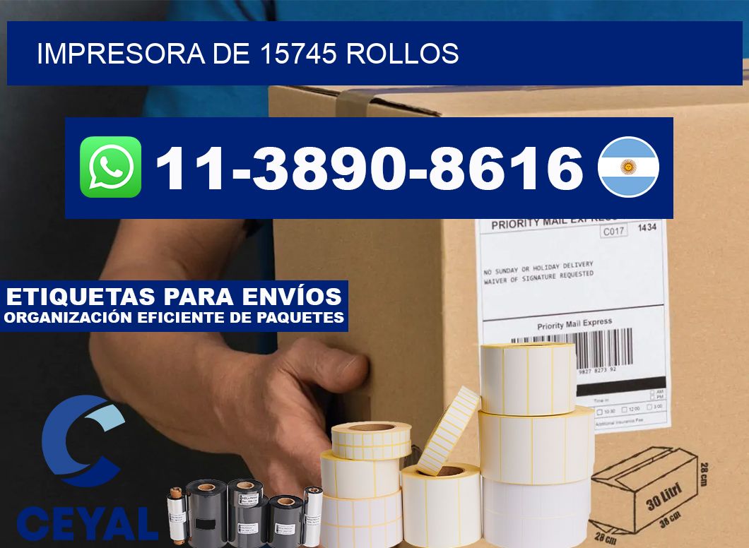 impresora de 15745 rollos