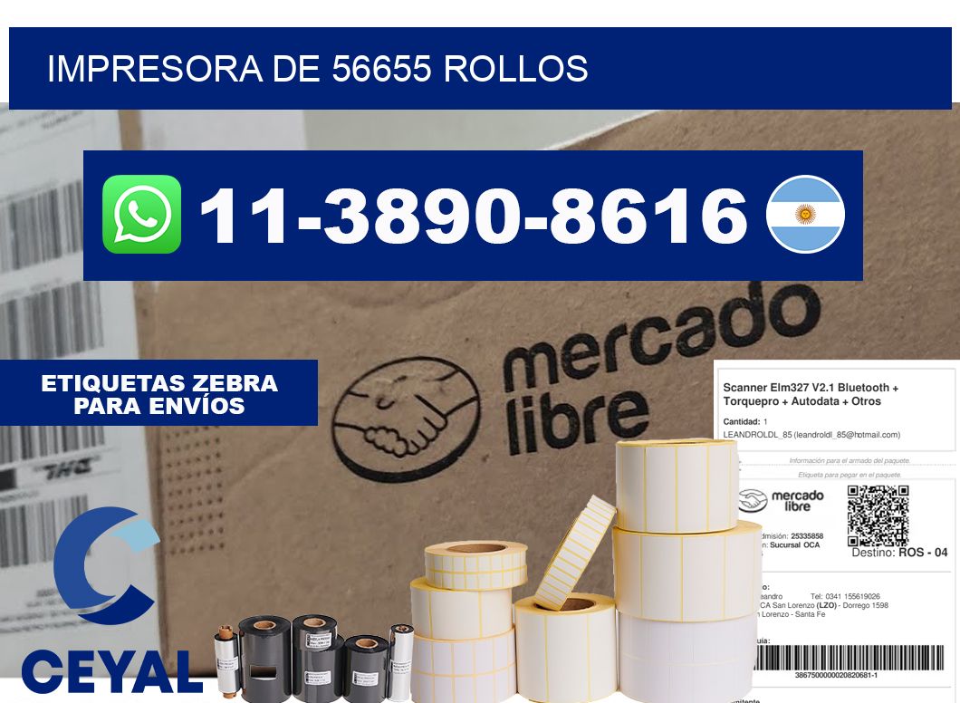 impresora de 56655 rollos