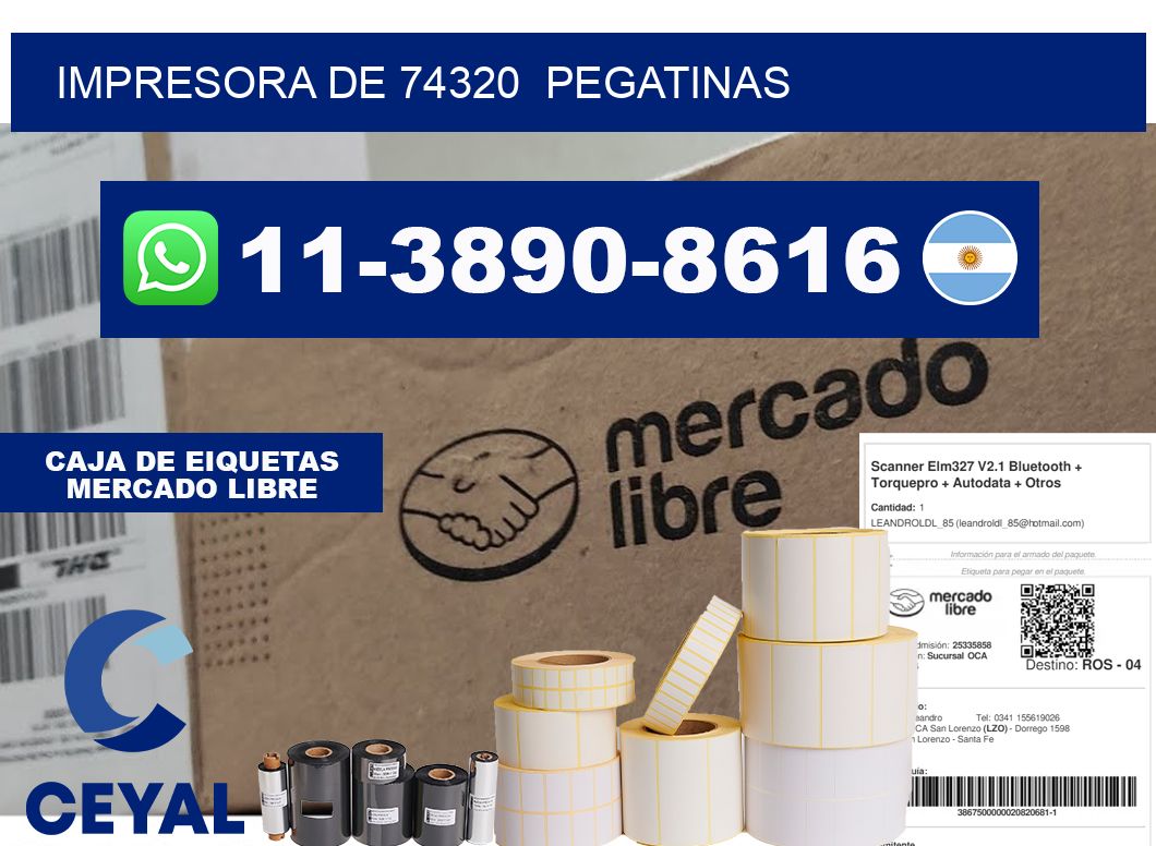 impresora de 74320  pegatinas