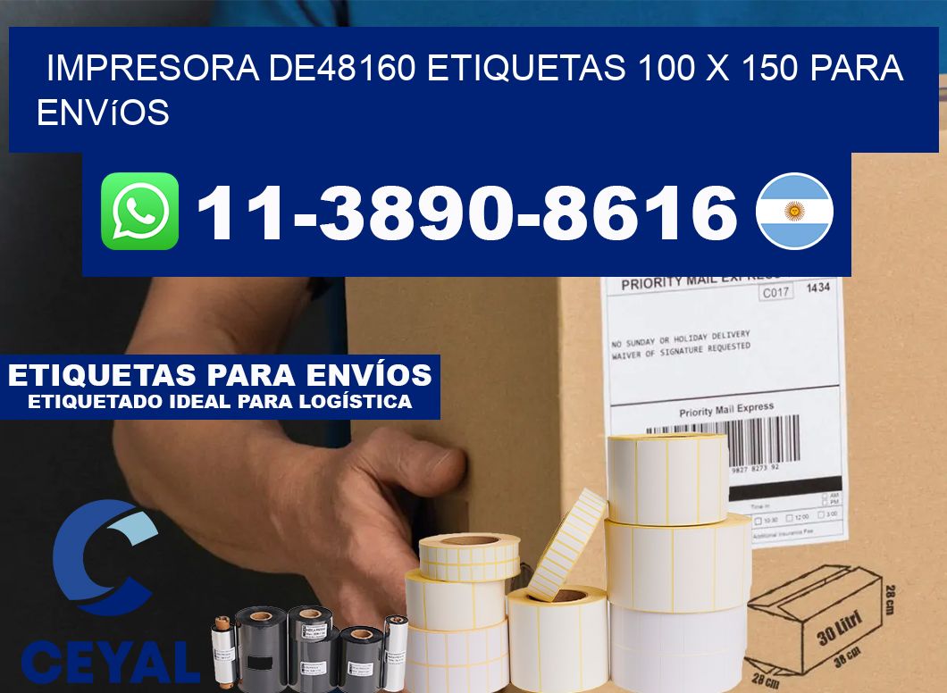 impresora de48160 etiquetas 100 x 150 para envíos