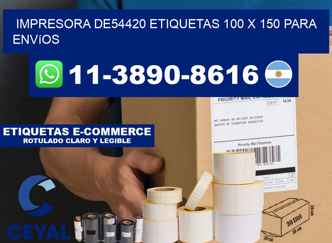 impresora de54420 etiquetas 100 x 150 para envíos
