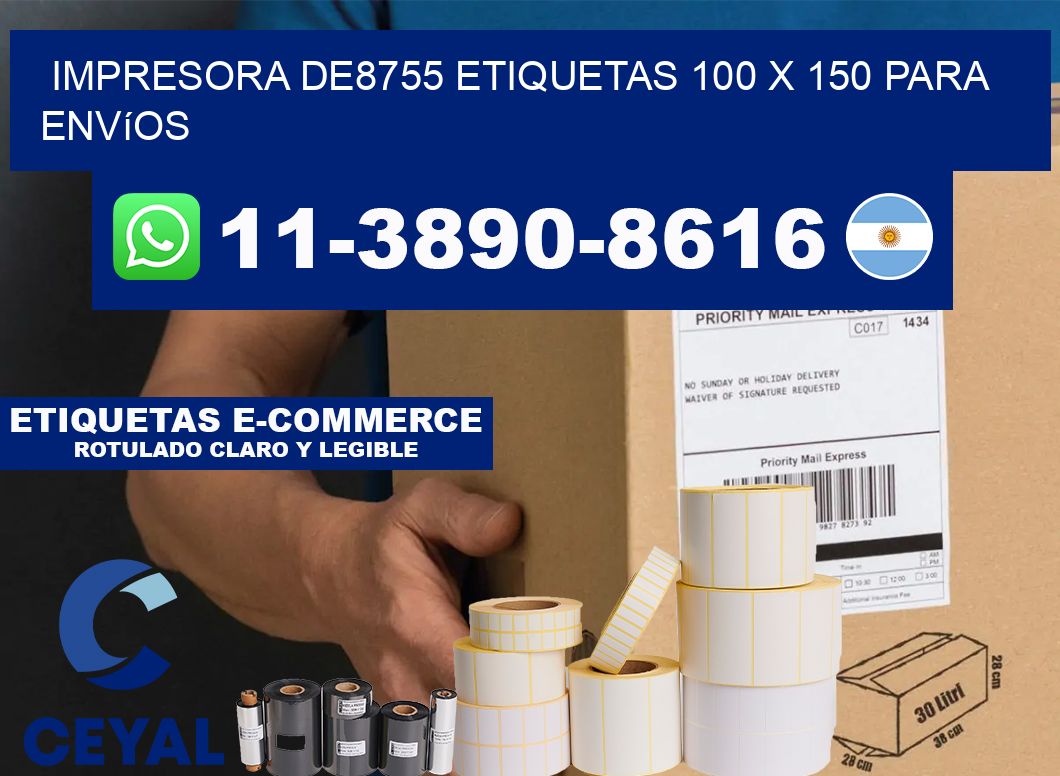impresora de8755 etiquetas 100 x 150 para envíos
