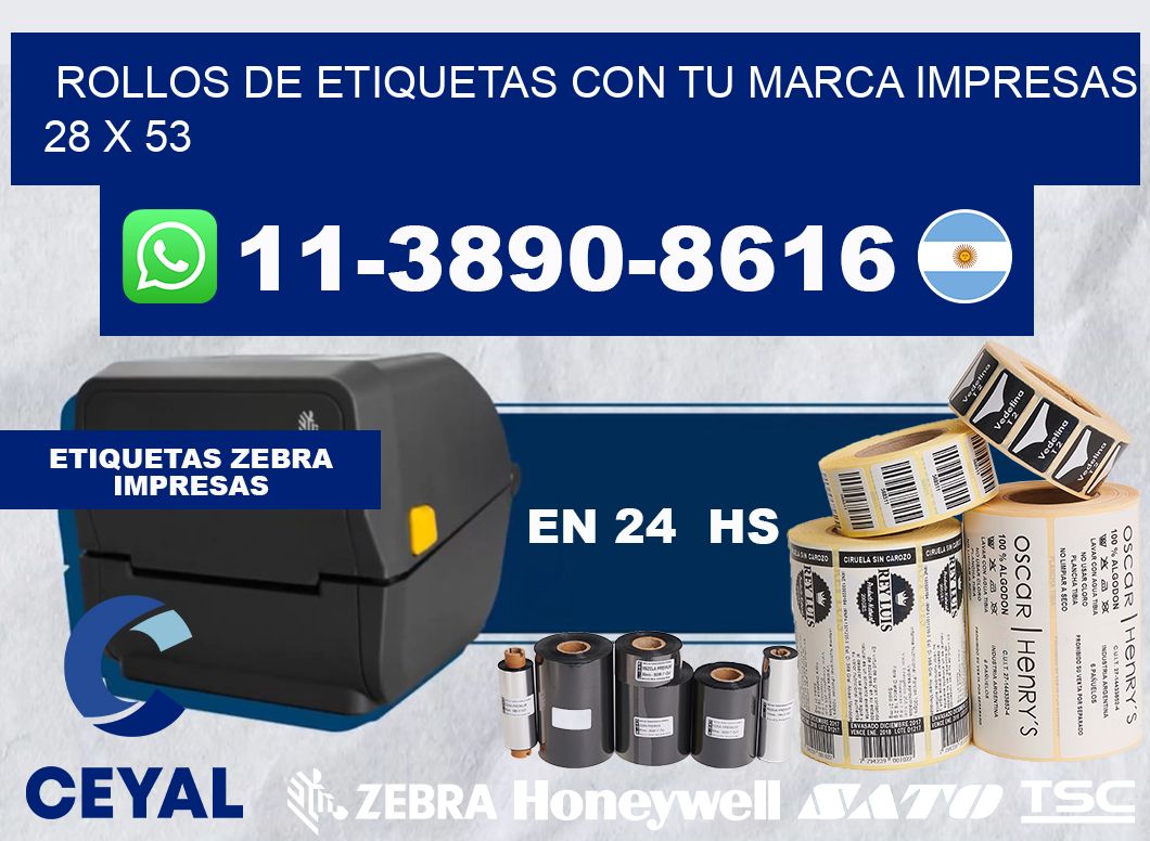 rollos de etiquetas con tu marca impresas 28 x 53