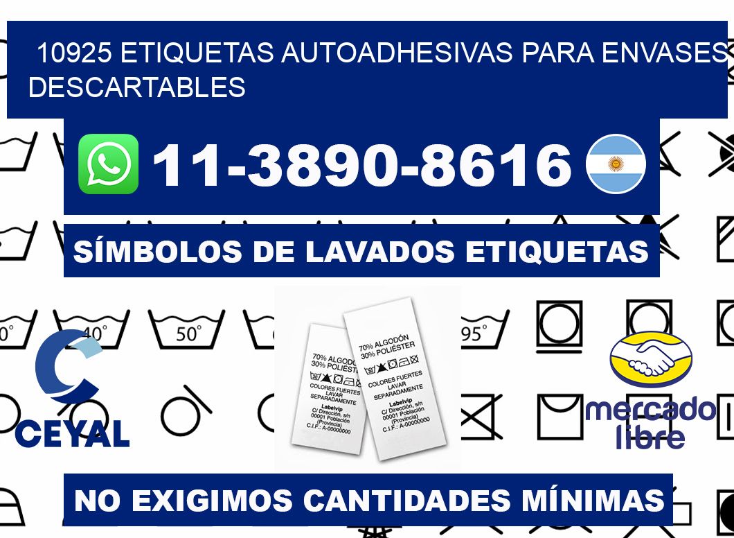 10925 etiquetas autoadhesivas para envases descartables