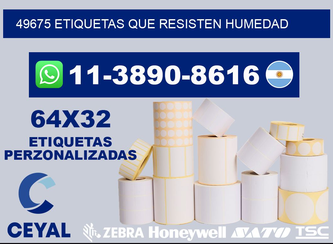 49675 etiquetas que resisten humedad