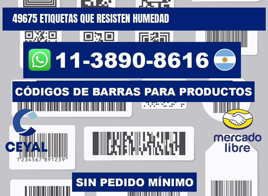 49675 etiquetas que resisten humedad
