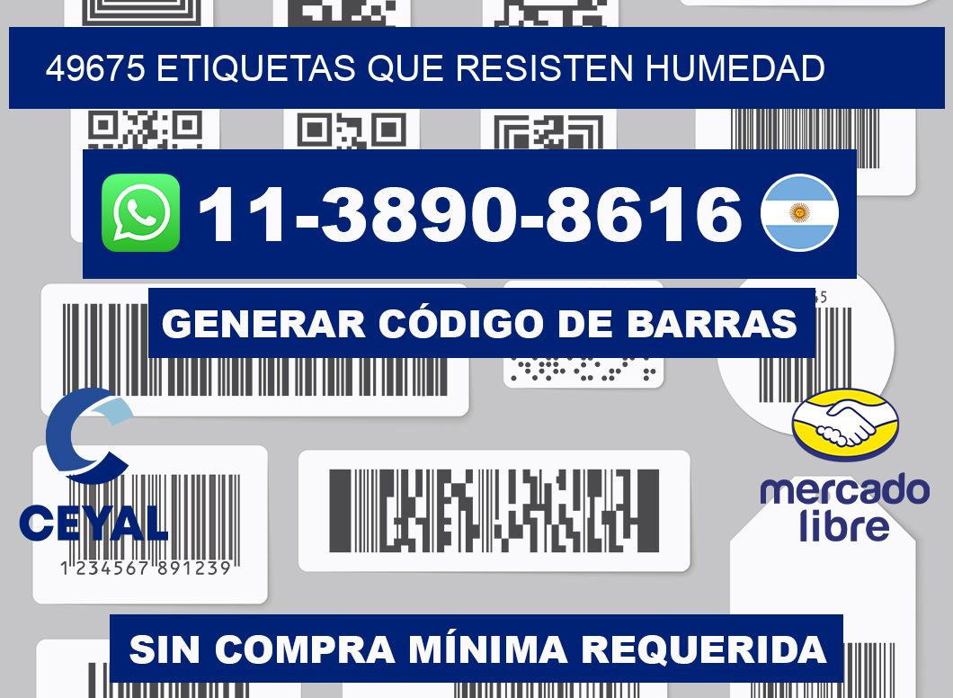 49675 etiquetas que resisten humedad