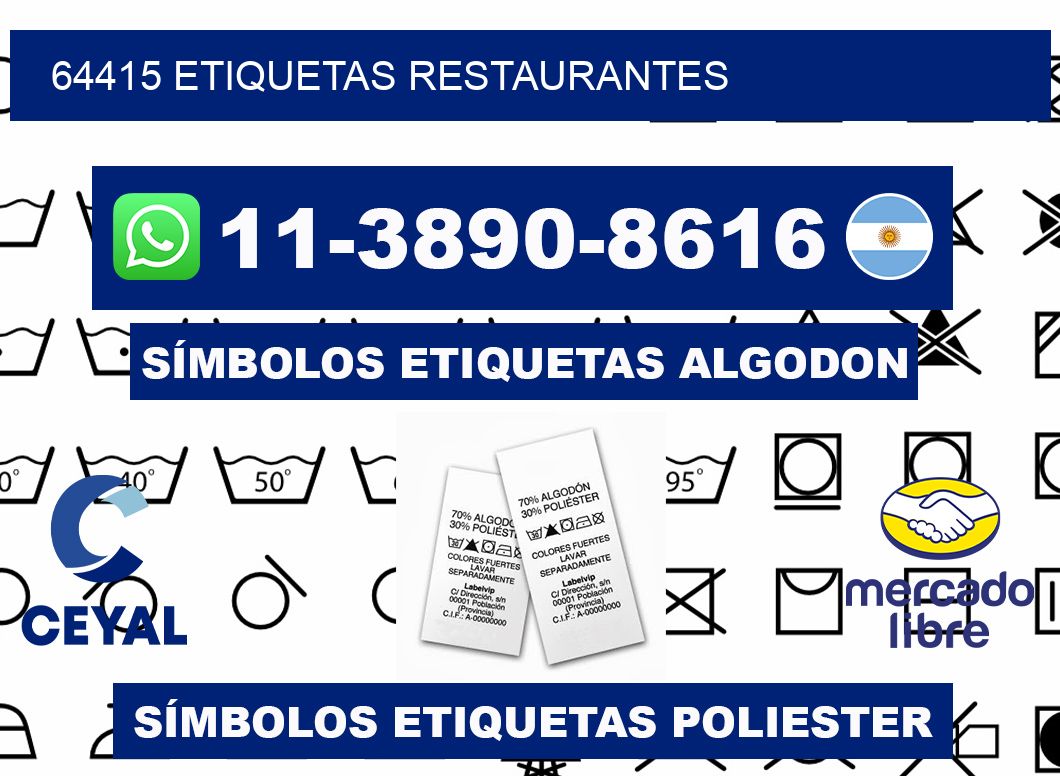 64415 etiquetas restaurantes