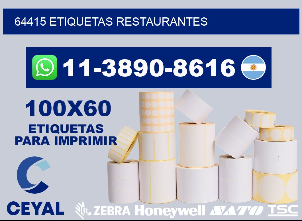 64415 etiquetas restaurantes