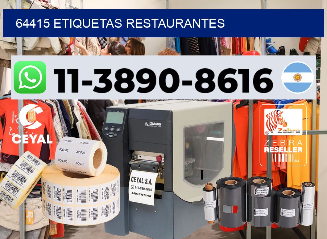 64415 etiquetas restaurantes