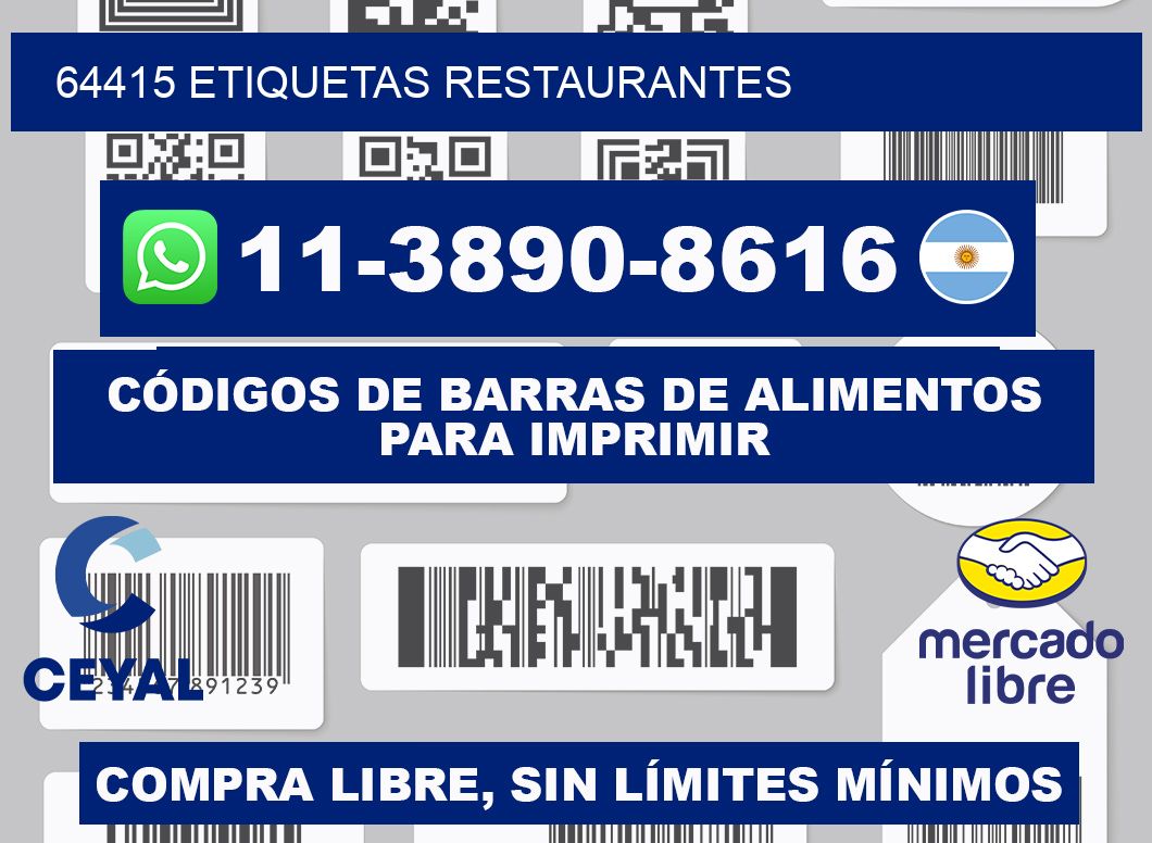64415 etiquetas restaurantes