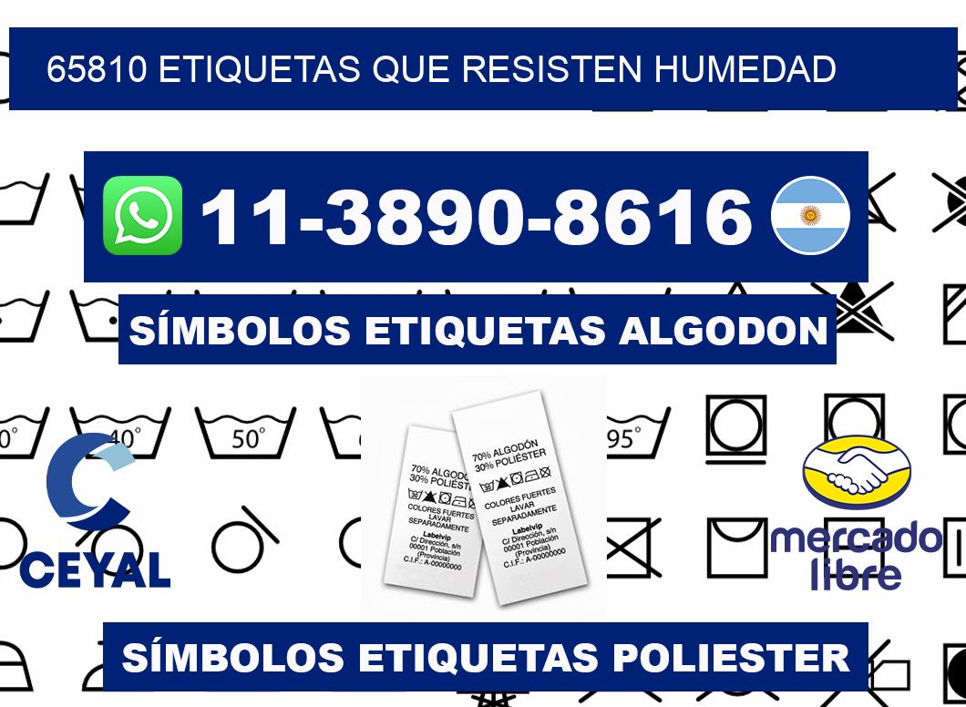 65810 etiquetas que resisten humedad