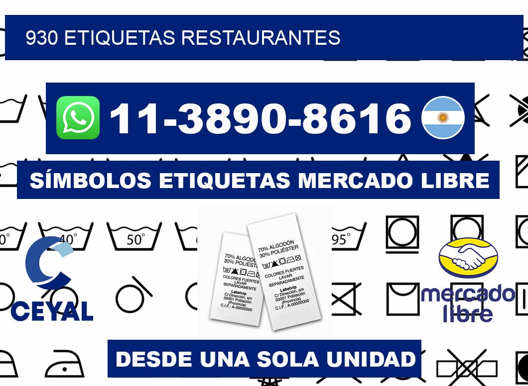 930 etiquetas restaurantes