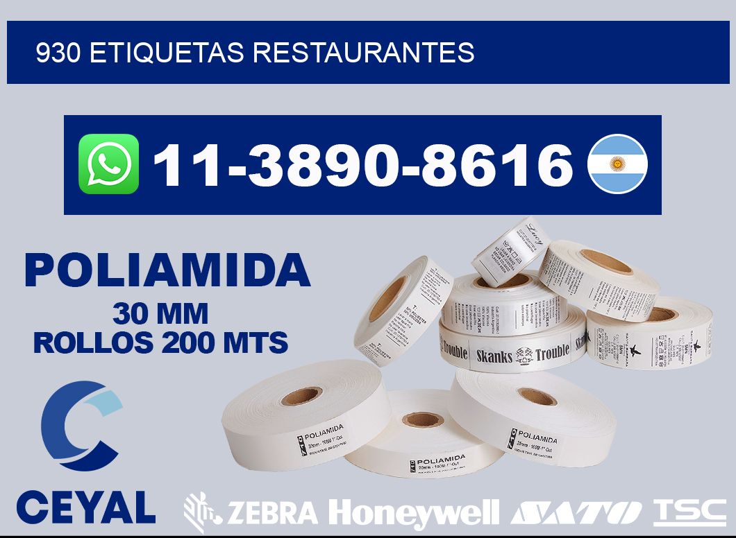 930 etiquetas restaurantes