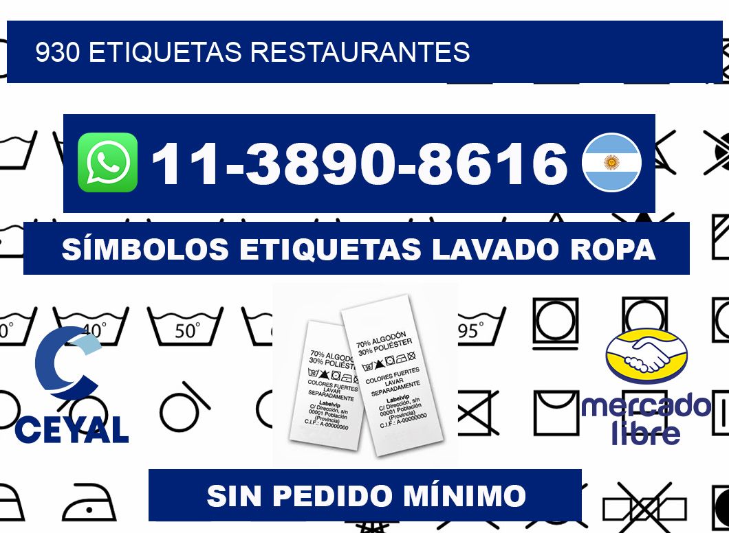 930 etiquetas restaurantes