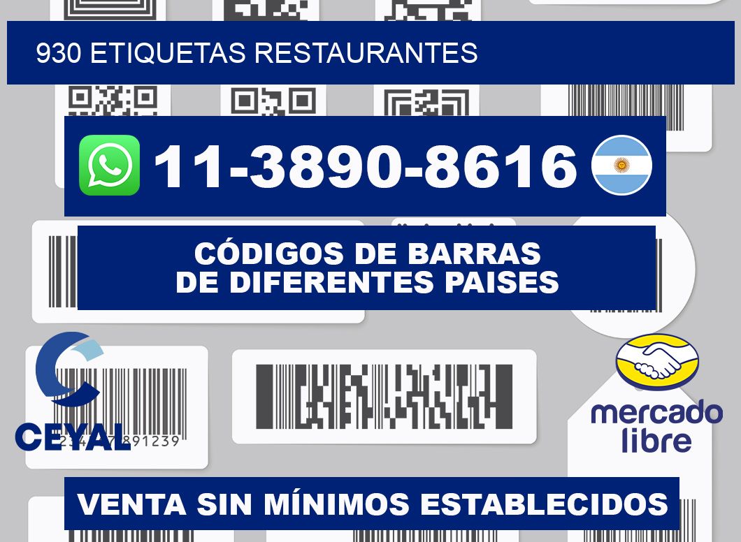 930 etiquetas restaurantes