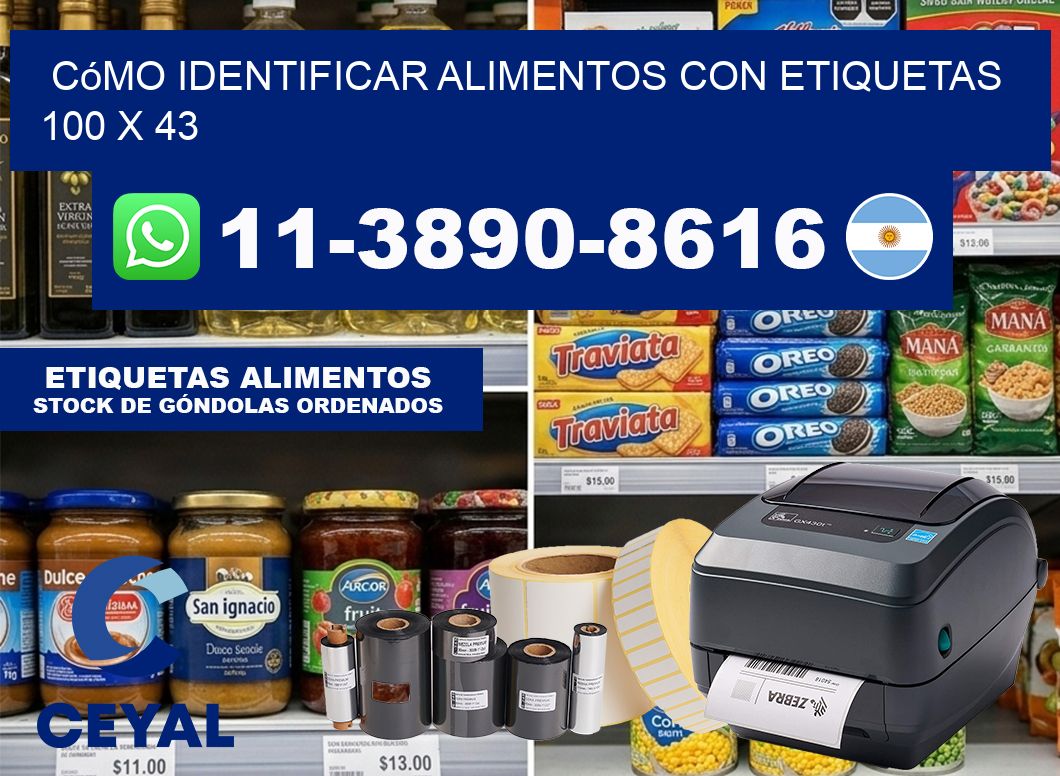 Cómo identificar alimentos con etiquetas 100 x 43